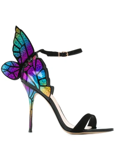 Sophia Webster Butterfly Heeled Sandals In Black