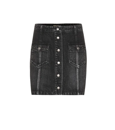 Saint Laurent Eighties Denim Miniskirt In Black