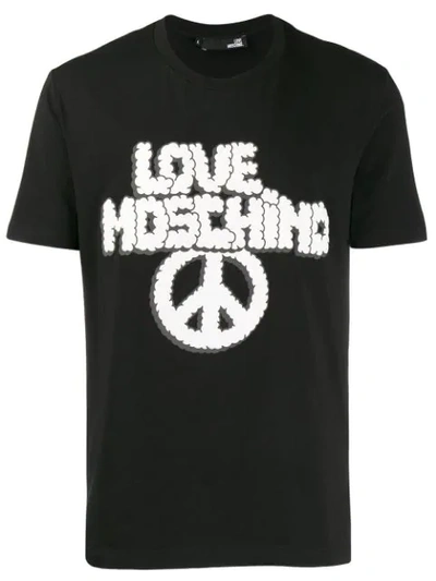 Love Moschino Graphic T-shirt In Black