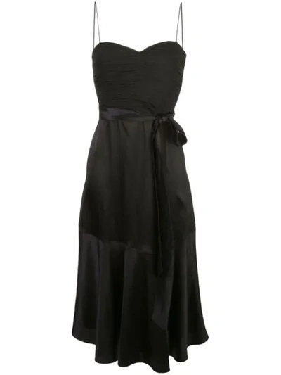Cinq À Sept Vienna Bow Silk Dress In Black