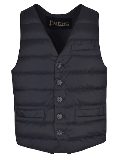 Herno Classic Padded Gilet In Blue