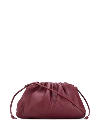 Bottega Veneta The Pouch Leather Mini Purse In Red