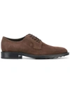 Tod's Lace-up Suede Derby Shoes In Black