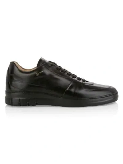 Dunhill Duke City Leather Sneakers In Black