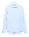 Manuel Ritz Solid Color Shirt In Sky Blue