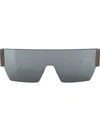 Dolce & Gabbana Chunky Logo Sunglasses In Grey