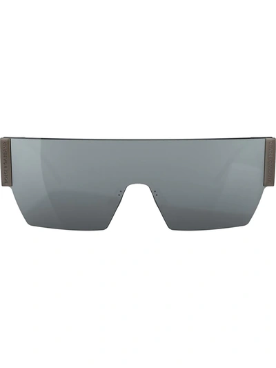 Dolce & Gabbana Chunky Logo Sunglasses In Grey
