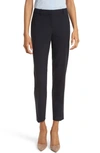 Hugo Boss Tiluna Slim Stretch Wool Suit Trousers In Navy