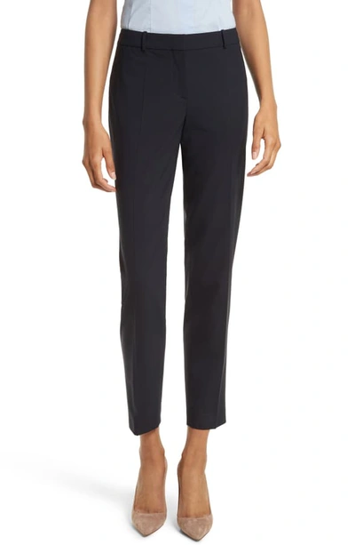 Hugo Boss Tiluna Slim Stretch Wool Suit Trousers In Navy