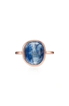 Monica Vinader Siren Medium Stacking Ring In Rose Gold/ Kyanite