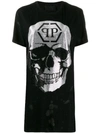 Philipp Plein Destroyed Skull T-shirt In Black