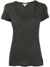 James Perse Scoop Neck T-shirt In Grey