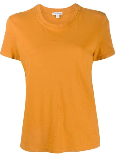 James Perse Round Neck T-shirt In Orange