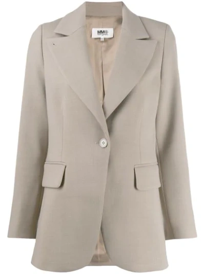 Mm6 Maison Margiela Tailored Blazer In 808 Beige