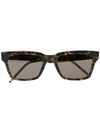 Thom Browne Square Frame Sunglasses In Brown