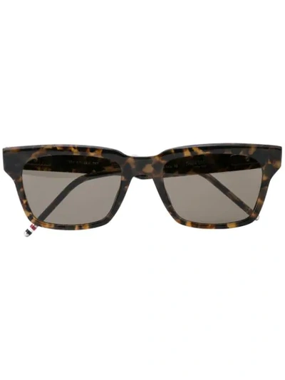 Thom Browne Square Frame Sunglasses In Brown