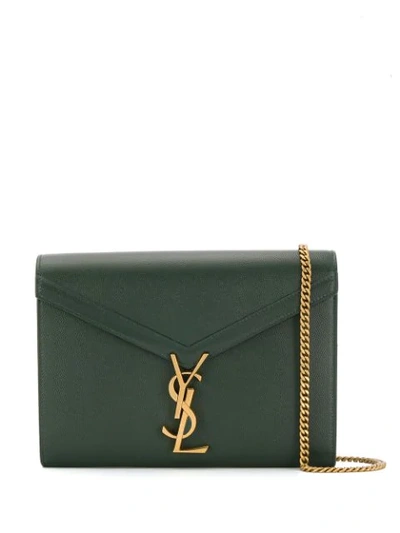 Saint Laurent Cassandra Medium Top Handle Bag In Green