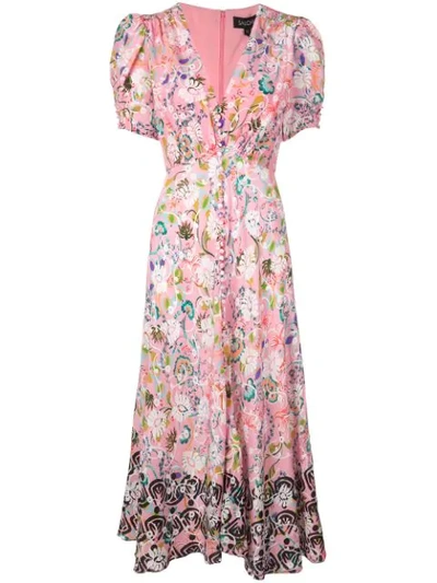 Saloni Lea Dress In Pink