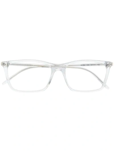 Saint Laurent Transparent Crystal Glasses In 白色