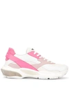 Valentino Garavani Bounce Sneakers In Bianco/water Rose