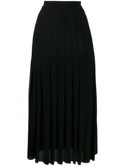 Jil Sander A-line Long Skirt In 001 Black