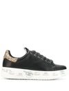 White Premiata Belle Platform Sneakers In Black