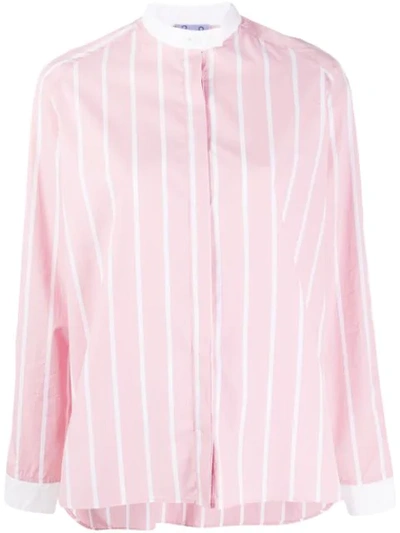 Thierry Colson Striped Long-sleeve Shirt In Pink