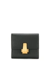 Bottega Veneta Textured Foldover Wallet In Black