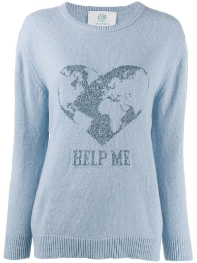 Alberta Ferretti Help Me Sweater In Blue