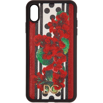 Dolce & Gabbana Dolce And Gabbana Red And Black Portofino-print Iphone Xs Max Case In Geranio