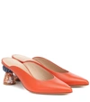 Jacquemus Meceio 70mm Sculpted Heel Mules In Orange