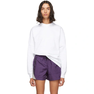 Alexander Wang T Alexanderwang.t White Dry French Terry Sweatshirt In 100 White