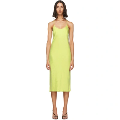 Alexander Wang T Alexanderwang.t Green Wash And Go Open Back Dress In 338 Zest