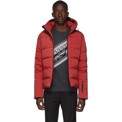 Fendi Red Down Diabolical Eyes Jacket In F16e4 Red