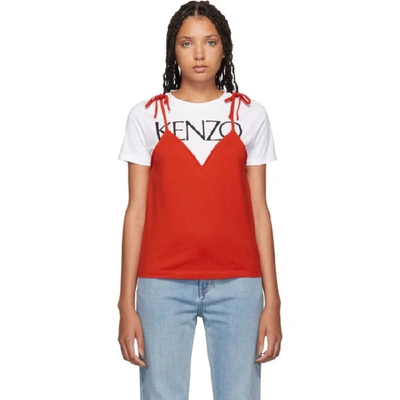 Kenzo Red Mini Camisole T-shirt In 21-medium