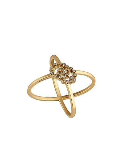 Gucci Gg Running 18ct Yellow-gold Diamond Ring