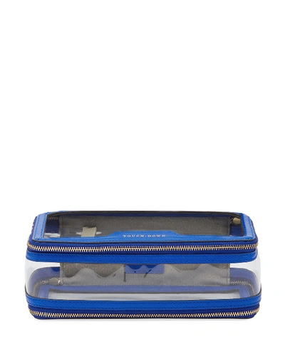 Anya Hindmarch Inflight See-through Cosmetics Bag, Electric Blue