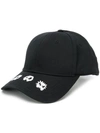 Mcq By Alexander Mcqueen Black Embroidered Cotton Cap