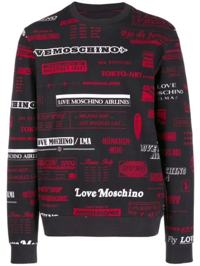 Love Moschino Graphic Sweatshirt In Black
