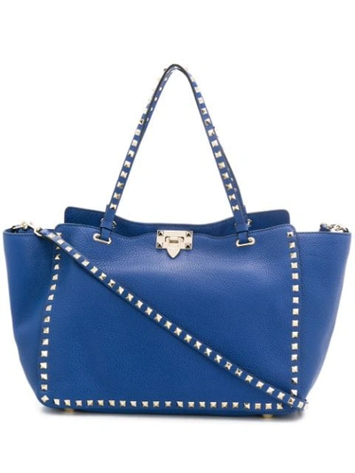Valentino Garavani Rockstud Tote Bag In Blue