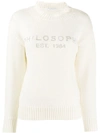 Philosophy Di Lorenzo Serafini Logo Print Sweater In Neutrals