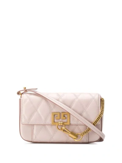 Givenchy Quilted Logo Plaque Mini Bag In 680 Pale Pink