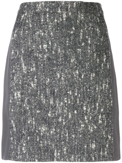 Pre-owned Balenciaga 2000's Marled A-line Skirt In Grey