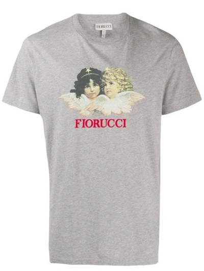 Fiorucci Logo Print T-shirt In Grey