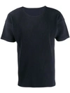 Issey Miyake Ribbed T-shirt In Black