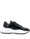 Prada Two Tone Sneakers - Black