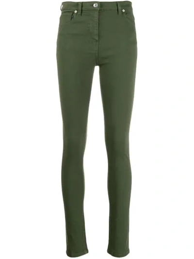 Kenzo High Waisted Skinny Jeans In Green
