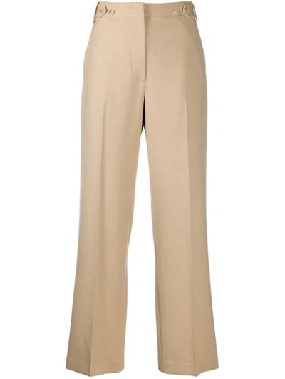 The Row High Waisted Tailored Trousers In Brown