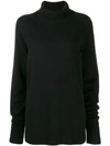 The Row Funnel Neck Jumper In Black