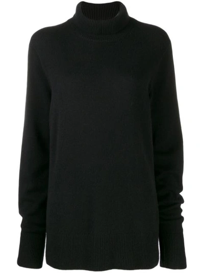 The Row Funnel Neck Jumper In Black